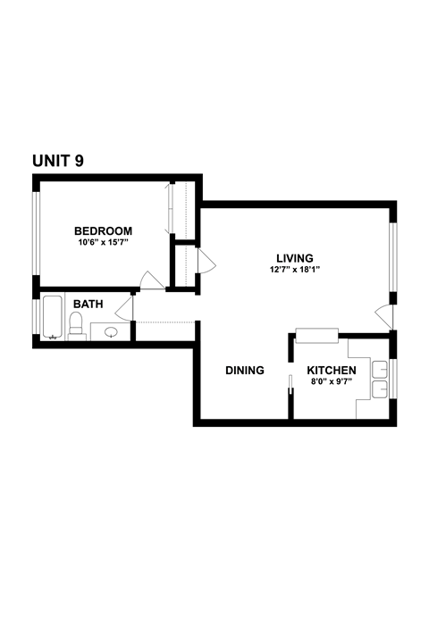 One Bedroom Floor Plan